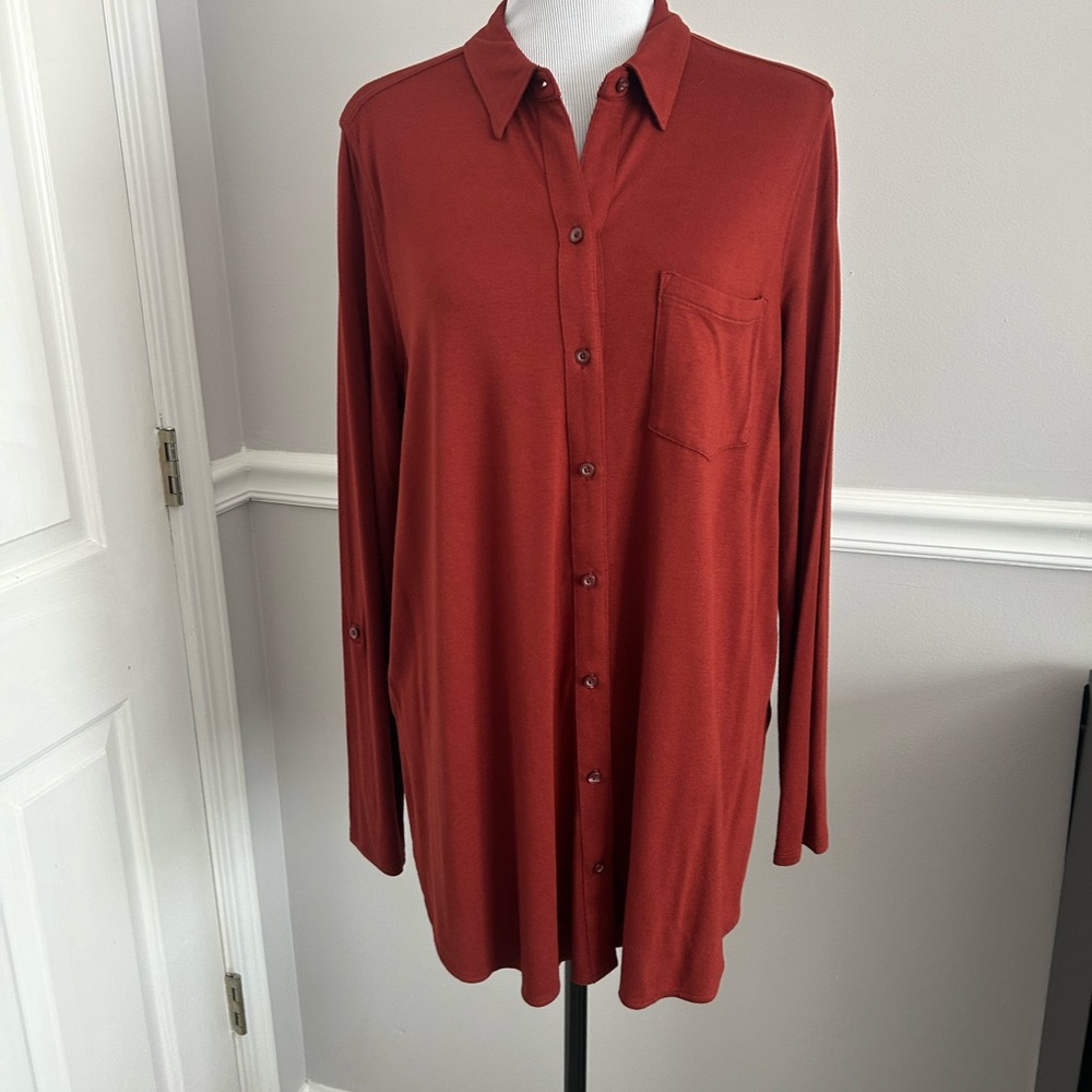 Apt. 9 Terracotta Long Sleeve Shirt